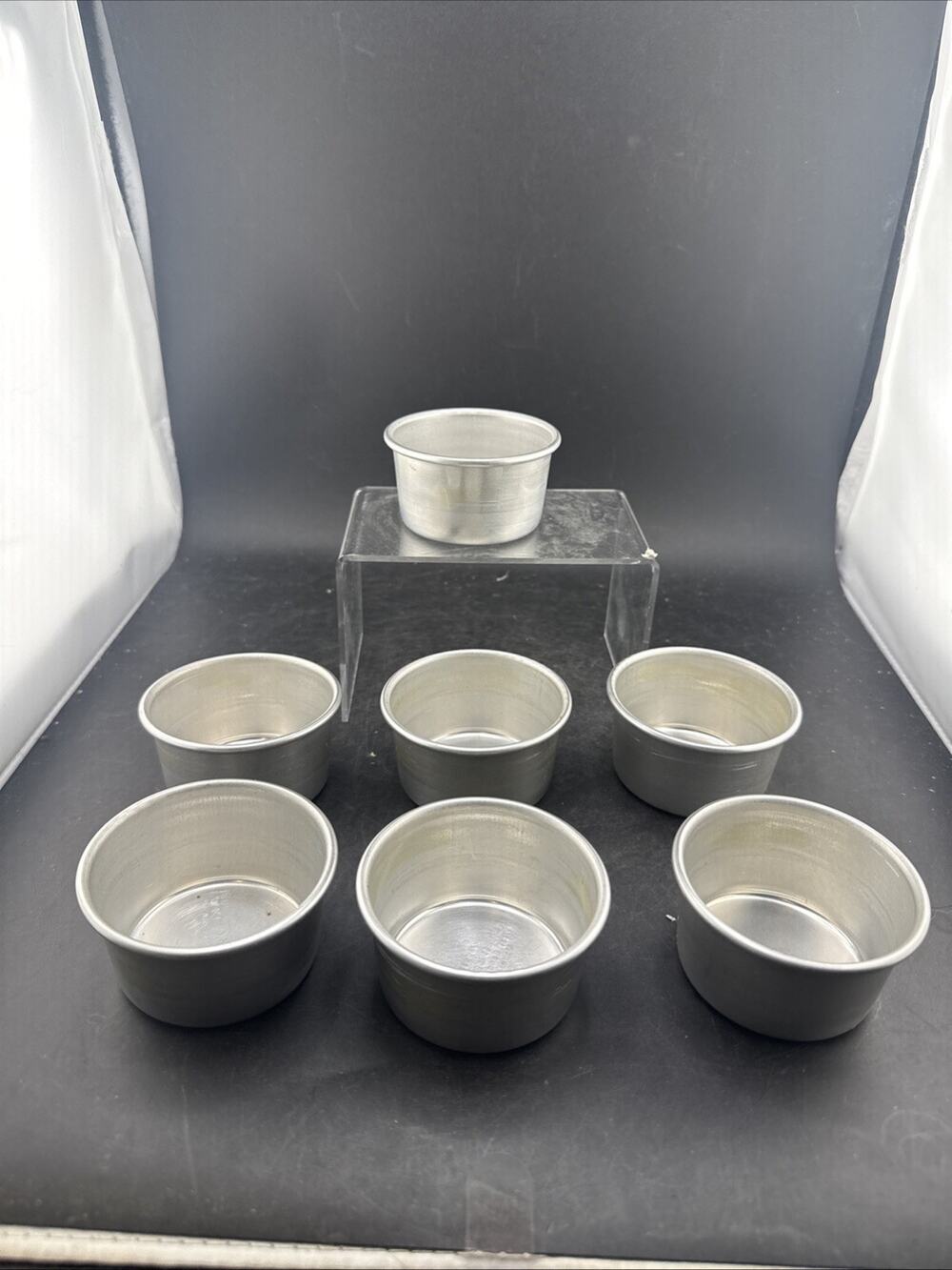 7 Vtg West Bend Co Aluminum Baking Cups Mini Cake Pans Muffin Tins Made in USA